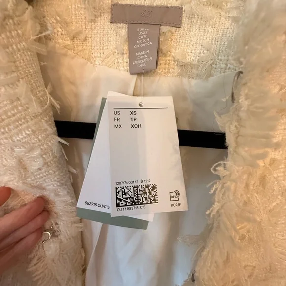 H&M Cream Textured Blazer - Picture 4 of 7